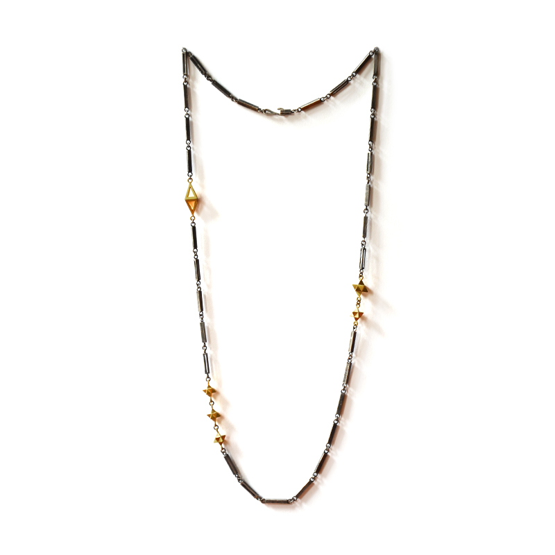 Cosmos Necklace, sterling silver, 24ct gold plate, 2015