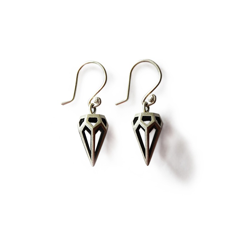 Sacred Earrings, sterling silver, 2015