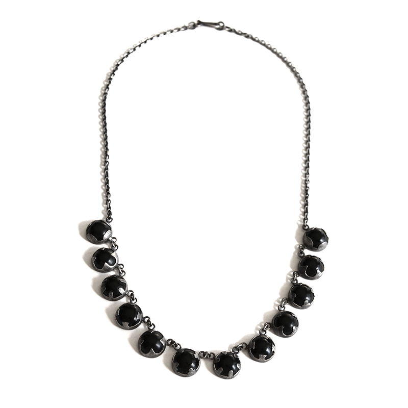 Illuminiation Necklace, onyx, sterling silver, 2014