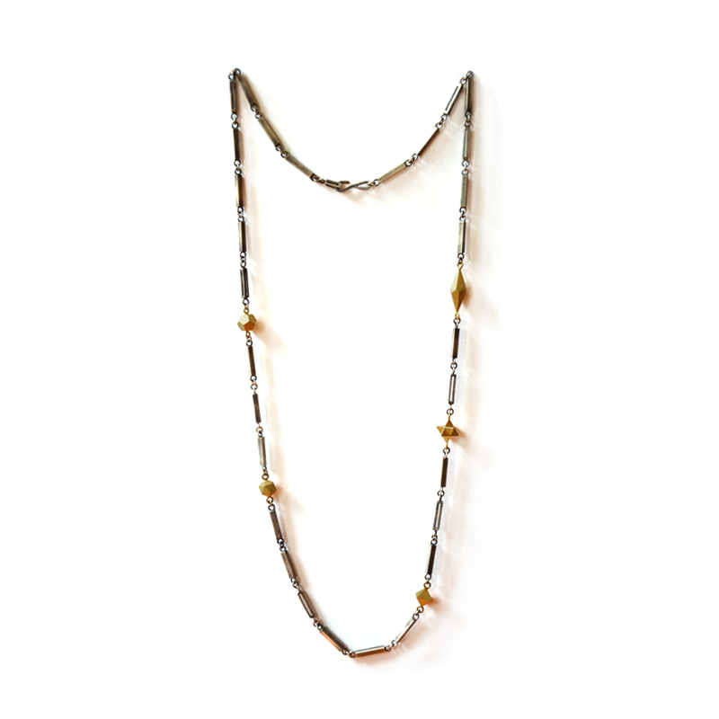 Building Blocks Necklace, sterling silver, 24ct gold plate, 2015