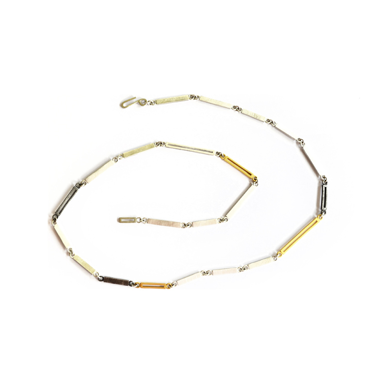 Endless Necklace, sterling silver, 24ct gold plate, 2016