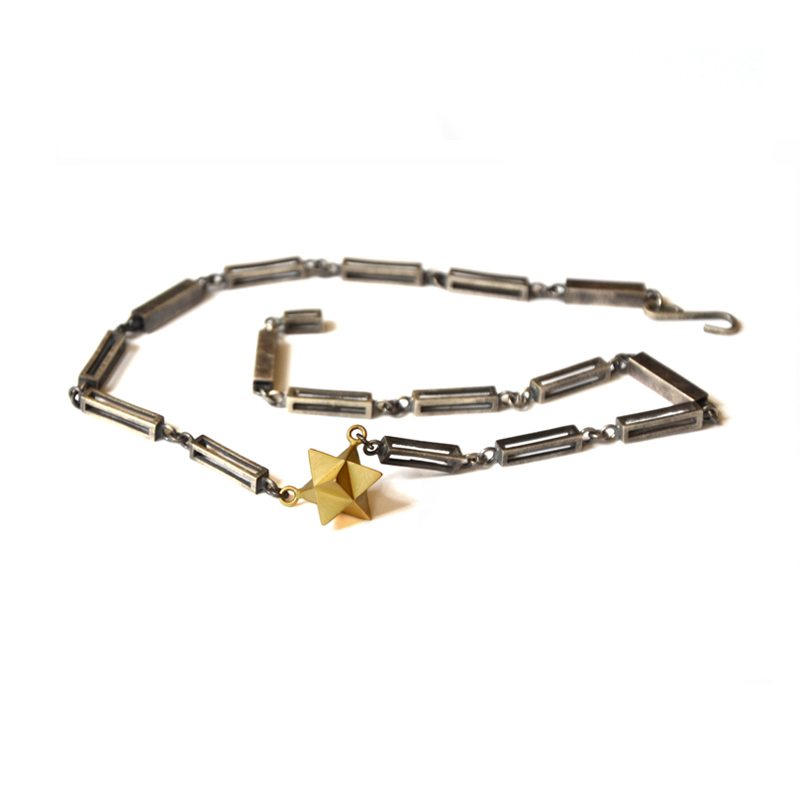 Portal Choker, sterling silver, 24ct gold plate, 2015