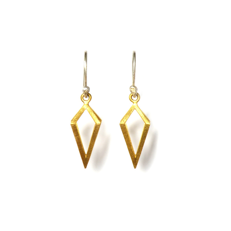 Prism Earrings, Sterling silver and 24ct gold plate, 2017