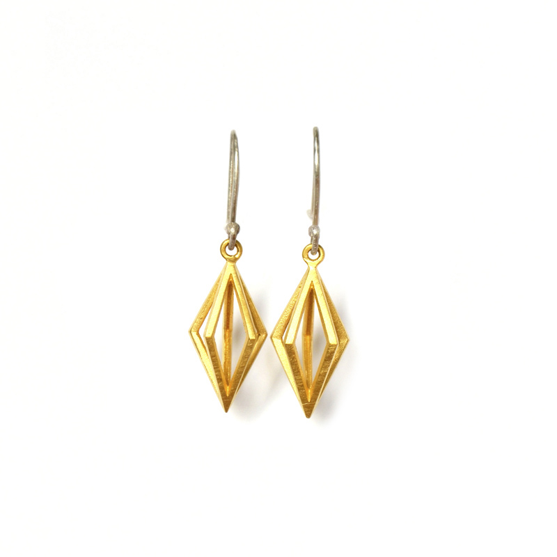 Ripple Earrings , Sterling silver and 24ct gold plate, 2017