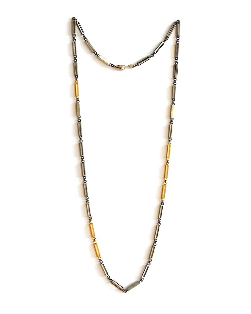 Alignment Necklace, Sterling silver and 24ct gold plate, 2017