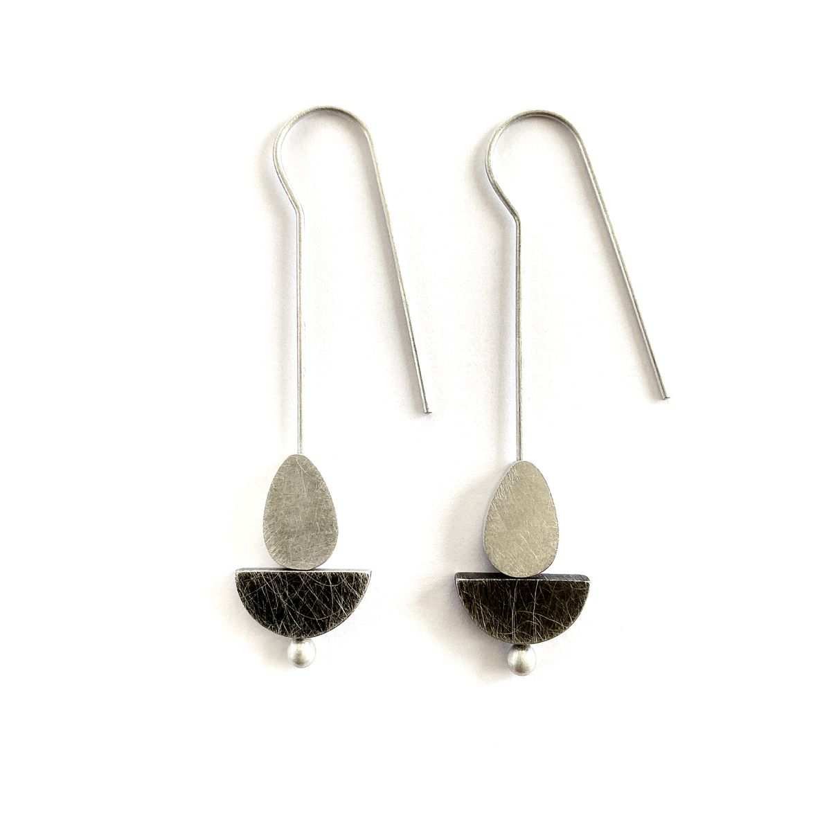 Ebb & Flow Earrings, sterling silver, 2020, Kate Alterio