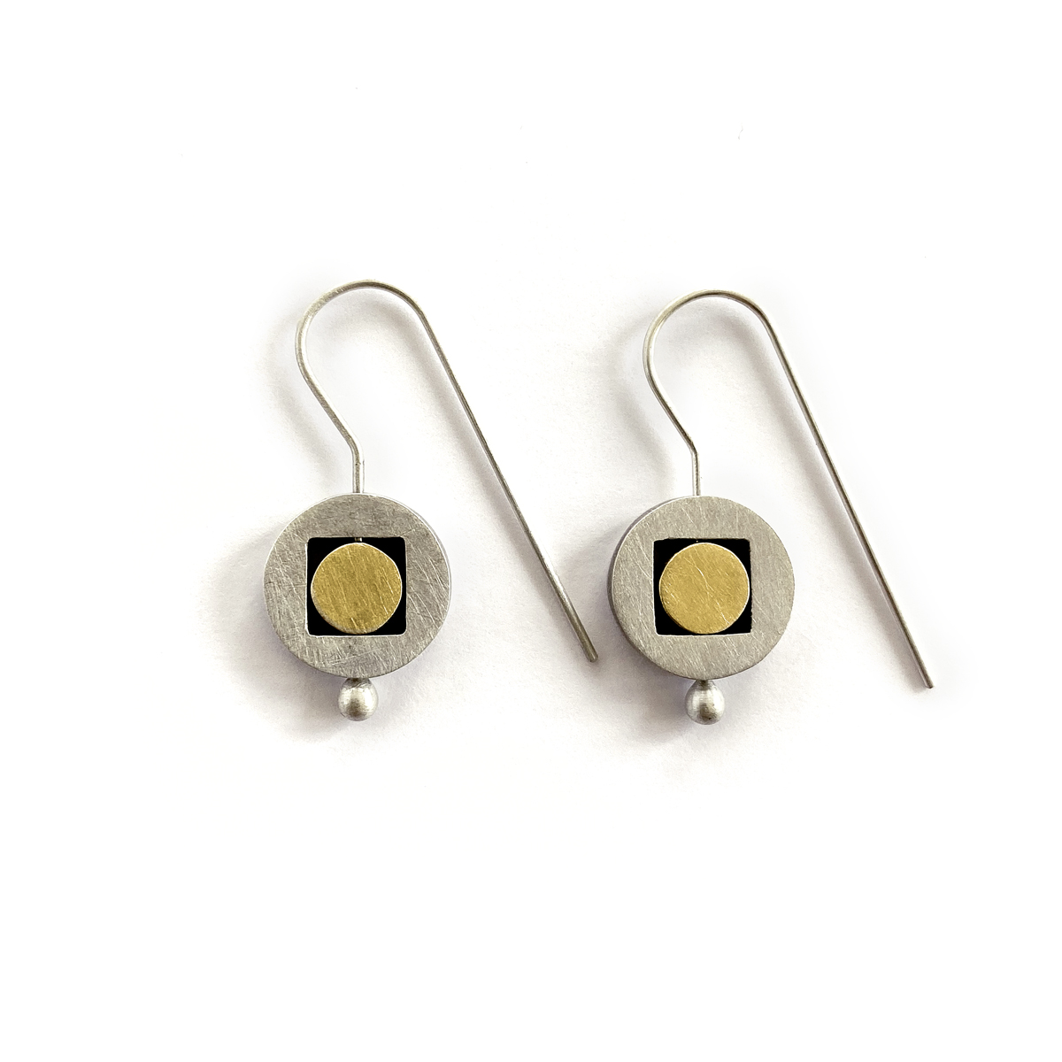 Within You Earrings, sterling silver, 9ct gold, 2020, Kate Alterio